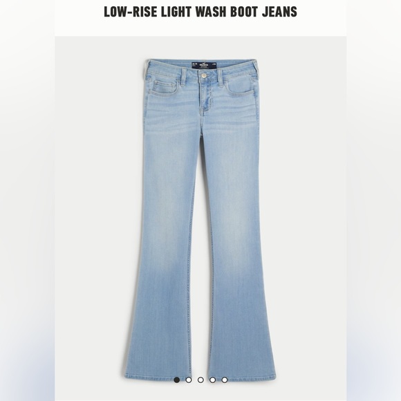 NWT Hollister Low-Rise Light Wash Boot Jeans - Picture 2 of 4